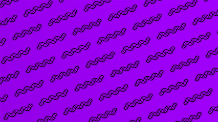 Minimal Geometrical squiggly shapes over Purple background, minimal background