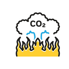 Multi color icon for emission