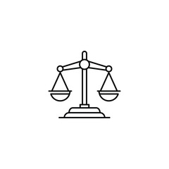 Scale law icon line design template isolated