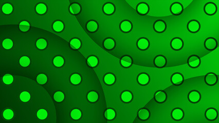 Green 3d depth semi circle shapes background, simple and elegant minimal background
