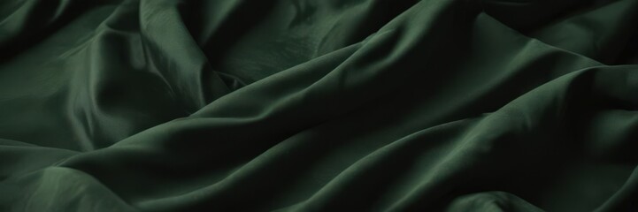 Luxurious dark green velvet, dramatic folds, dimensional surface ,  green,  smooth,  fabric