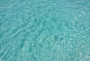 Crystal clear turquoise water with gentle rolling waves, clear,  pure,  nature