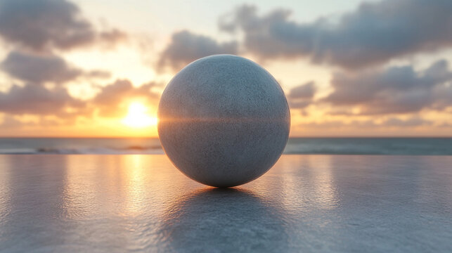 A minimalist 3D rendering of a small gray globe floats in a soft, blurred background, symbolizing simplicity, global unity, and the quiet presence of interconnectedness in a digital world.


