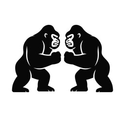 Obraz premium Gorilla Fights vector