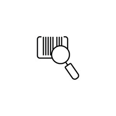 Barcode icon line design template isolated