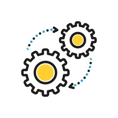 Multi color icon for mechanism
