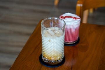 Salted caramel coffee, captured on May 6, 2025. A smooth blend of espresso and milk with a touch of...
