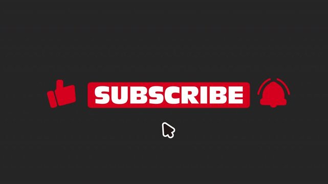 Subscribe Button Animation with Transparent Background