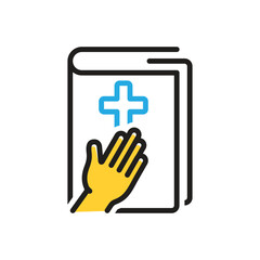 Obraz premium Multi color icon for testimony