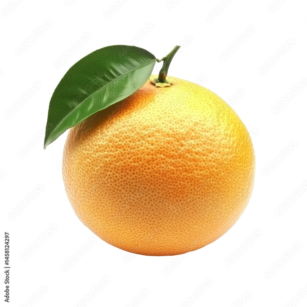 Poster fresh grapefruit isolated on a clean transparent background showcasing its vibrant color and natural