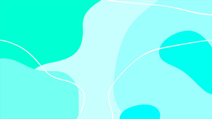 Cyan abstract shapes wavy pattern minimal background, minimal design background