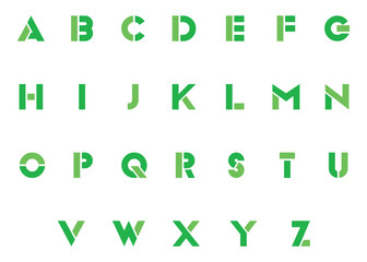 custom alphabetical letter logo set or vector initial typographic logo bundle