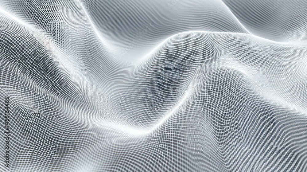 Aufkleber abstract wavy grid pattern
