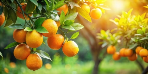 Tropical Harvest: Oranges in Bloom.