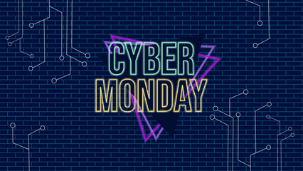 Cyber Monday Gradient Tecnology Background