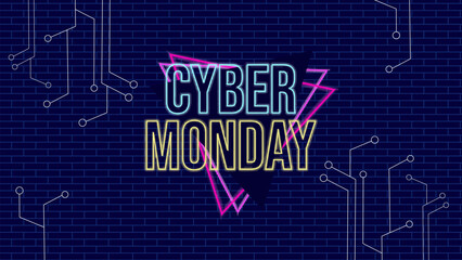 Cyber Monday Gradient Tecnology Background