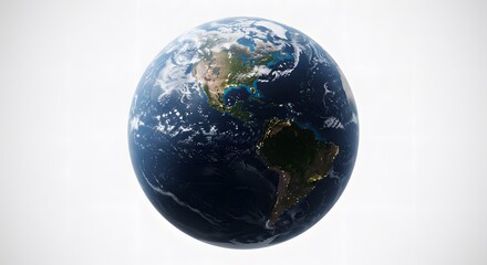 Fototapeta premium Stunning 3D Render of Earth: A Detailed View of North and South America