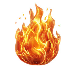 Fiery Orb with Burning Flame, and Graphic.