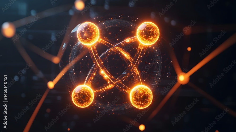 Poster abstract representation of a complex energy system.