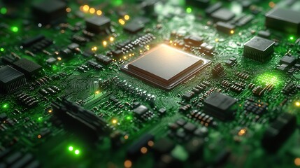 Fototapeta premium close up of a circuit board