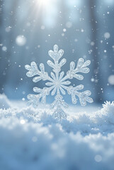 snowflake on blue background