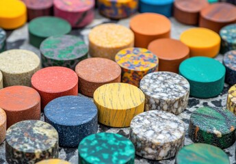 Colorful Round Stones Displaying Natural Patterns