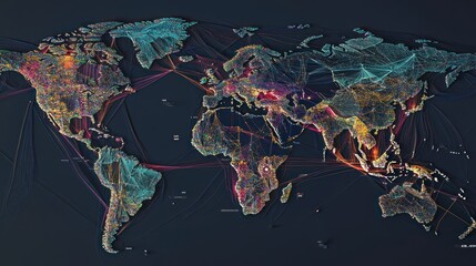 Global Network: A Visual Representation of Interconnectivity