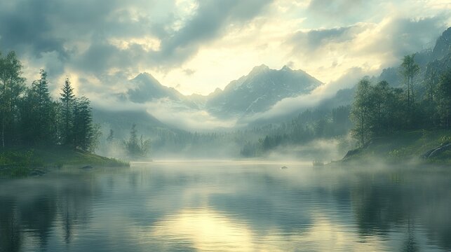 morning in the mountains