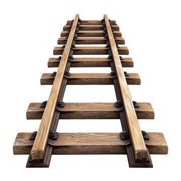 Railroad Tracks Perspective View.