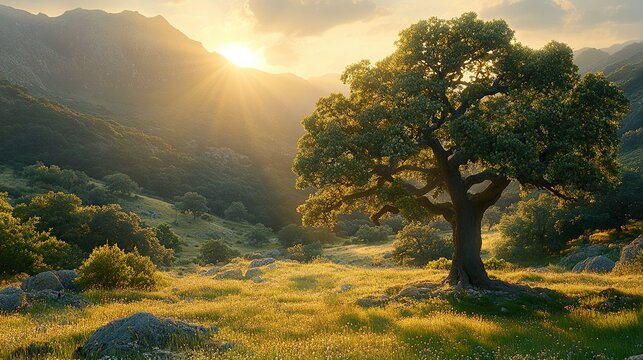 misty morning in the mountains