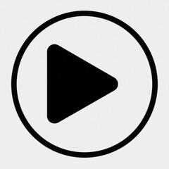  Play Button on white background