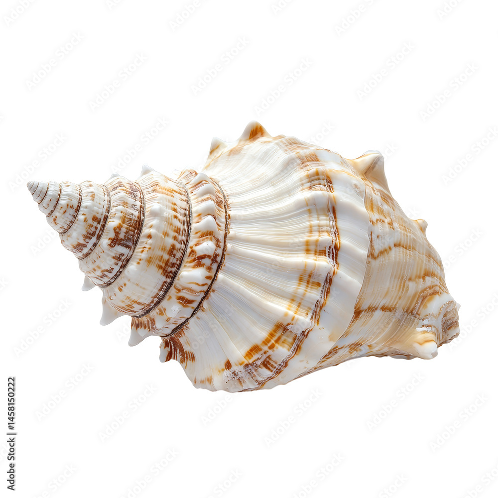Poster beautiful isolated seashell resting on a transparent background showcasing its intricate details and