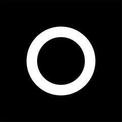 Minimalist Record Button Icon in Black and White
