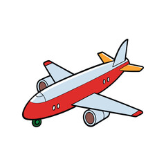 Airplane vector illustration, detailed aircraft design representing travel, aviation, transportation, and flight concept

