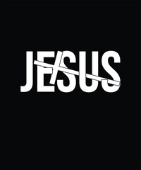 Jesus Christian Typography T-shirt Design
