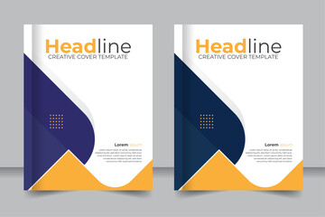 Modern and stylish business book cover and new annual report cover design, with colorful shapes, corporate design, 8.5 inch width 11 inch height size book cover template, cover design
