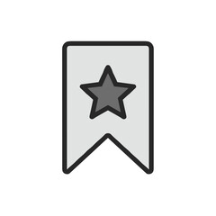 Bookmark with Star Icon Illustration  