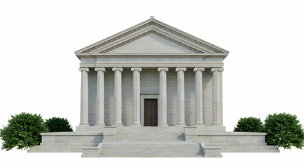 Fototapeta premium Classic Architectural Structure of a Grand Building with Columns