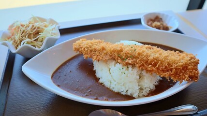 有田で味わう、揚げたて熱々のカツカレー