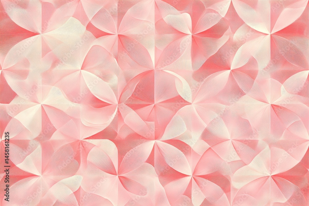 Poster Fashionable geometric patterns create a vibrant abstract background in shades of pink for modern design aesthetics, abstract background of pink fashionable geometric patterns