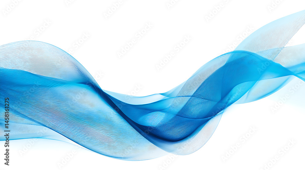 Poster abstract blue wave design on white background for creative concepts