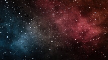 Cosmic Nebula: A Dreamlike Celestial Canvas of Red and Blue Hues