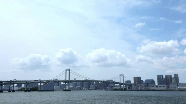 (東京都-風景タイムラプス)レインボーブリッジ２