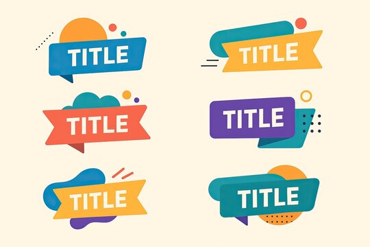 Colorful Graphic Banners with Abstract Shapes and Text Placeholders