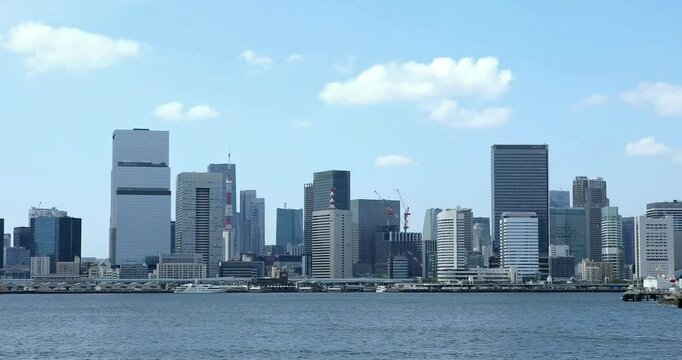 (東京都-風景４K)東京ベイエリア風景１