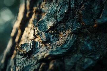 Obraz premium Close up of textured bark on a tree trunk.
