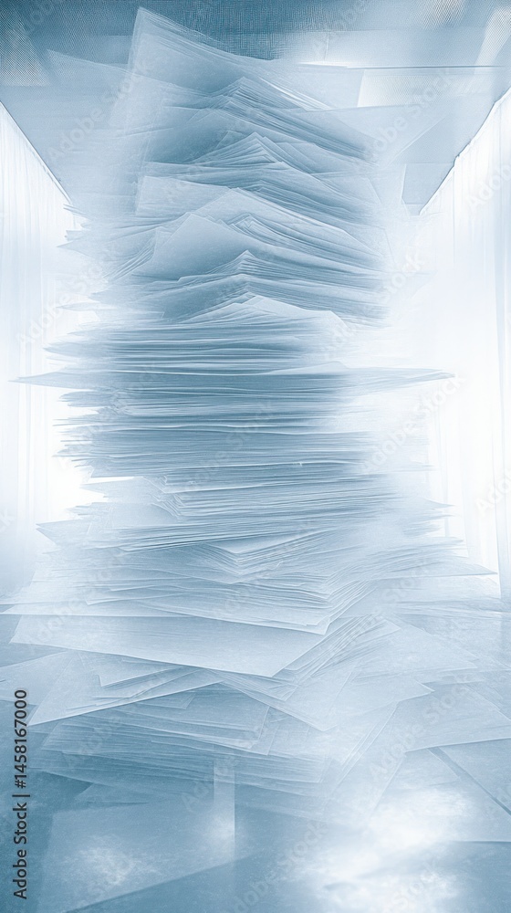 Poster translucent paper stack abstract background image