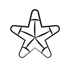 Starfish logo icon illustration flat