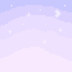 ピクセルアートな月と星のファンシーアイコン背景⭐︎