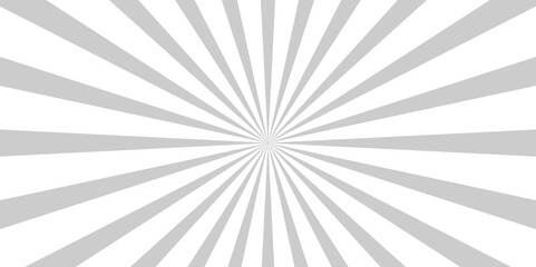 Light grey gradient Sunburst background. Geometric abstract white and gray cartoon, poster wallpaper. Abstract white sun rays sunburst backdrop background.
